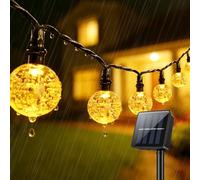 Suright Guirlande Lumineuse Exterieure Solaire, 8M 30 LED Avec 8 Modes, Étanche IP65, Guirlande Solaire Exterieur Pour Décoration de Balcon, Jardin, Terrasse, Guinguette, Mariage, Fête, Arbres