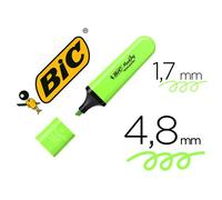 Surligneur bic tank marking highlighter sechage rapide pointe biseautee coloris vert