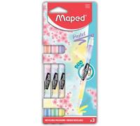 Surligneur FLUO'PEPS PEN DUO Pastel, blister de 3