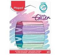 Surligneur Glitter PASTEL, étui carton de 4