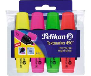 Surligneur Pelikan 490 étui de 4 rechargeables