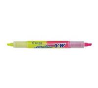 Pilot Pen Surligneur Spotliter VW Begreen bicolore double pointe rose et jaune