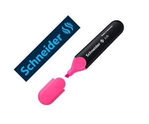Surligneur schneider job pointe biseautee rechargeable avec maxx 660 refill station resiste evaporation rose