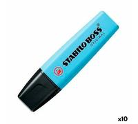 Surligneur Stabilo Bleu ciel (10 Unités)