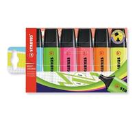 Surligneur Stabilo Boss couleurs assorties - Pochette de 6