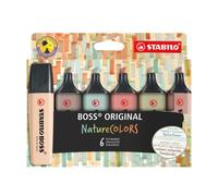 Surligneur Stabilo Boss NatureColors couleurs assorties - Pochette de 6