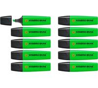 Surligneur STABILO BOSS ORIGINAL - Lot x 10 surligneurs fluo - Vert