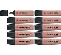 Surligneur - STABILO BOSS ORIGINAL NatureCOLORS - lot x 10 surligneurs - marron