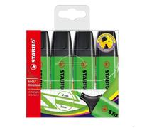 STABILO Surligneurs BOSS Original – Pack de 4 – Vert