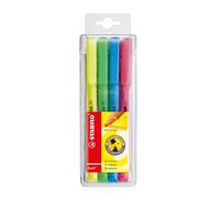 Surligneur Stabilo Flash couleurs assorties - Pochette de 4
