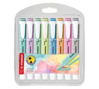 Surligneur Stabilo Swing Cool couleurs pastel assorties - Etui de 8