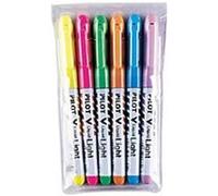 Pilot Pen Surligneur V-Light Pointe biseautée Couleurs assorties Pochette de 6