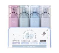 Surligneurs à paillettes - Lot de 4 surligneurs colorés - Stylos à notes brillantes | Surligneur nébuleux, marqueurs brillants de large Pastel co