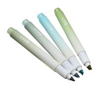 Surligneurs esthétiques, 4 couleurs colorées pour la prise de notes | Protection des yeux, ligne de peinture, tête oblique, stylo de compte, bible et stylos