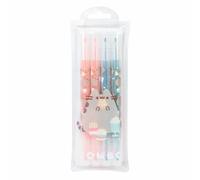 Grupo Erik SSGE001 - Lot de 4 Surligneurs Pastel Pusheen : Rose, Orange, Vert, Bleu - Pointe Large et Pointe Fine- Fournitures Scolaires Kawaii, Papeterie Kawaii