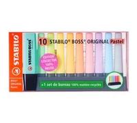 STABILO BOSS ORIGINAL - Surligneur - Set de bureau x 10 surligneurs pastel - version 2