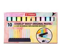 STABILO BOSS ORIGINAL - Surligneur - Set de bureau x 10 surligneurs 100% pastel