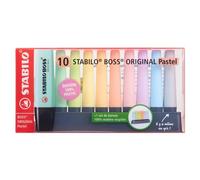 STABILO Surligneurs BOSS ORIGINAL - Set de bureau x10 couleurs pastel - Version 2