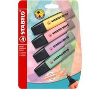 Surligneurs - STABILO BOSS Original - Couleurs pastel - Pointe large - 4 surligneurs
