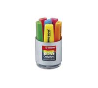 Pot À Crayons - 6 Surligneurs - Stabilo Boss Original - Assortiment Fluo