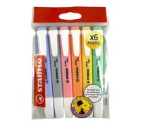 Surligneurs Stabilo Swing Cool - Couleurs Assorties Pastel - Etui De 6