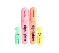 Surligneurs Topwrite - Lot de 4 - Pastel Multicolore - Séchage rapide - 2 formats