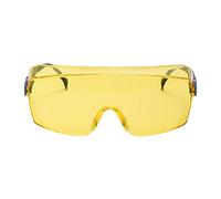 3M 2802 Lunettes de protection AS/UV, PC, teintées jaune, réglables, idéales comme surlunettes pour les porteurs de lunettes x1 morceau