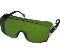 3M 2805 Lunettes de protection AS/UV, PC, teintées en vert, réglables, idéales comme surlunettes pour les porteurs de lunettes, IR 5.0 - convient pour le soudage autogène et le brasage fort x1 morceau