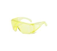 Surlunettes de sécurité, lunettes de protection résistantes aux UV pour la construction, l'extérieur et le laboratoire (jaune)