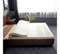 Surmatelas 100 % latex naturel, coussin de soutien doux, respirant et durable avec housse amovible, soulagement de la pression pour les maux de dos