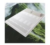 Surmatelas 100 % latex naturel super doux, housse en coton bio sans produits chimiques en mousse à mémoire de forme, aide à soulager les épaules, 193 x 203 x 10 cm