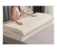 Surmatelas 100 % latex naturel - Taille complète 90 x 200 cm, 10 cm d'épaisseur, respirant et idéal pour soulager les douleurs dorsales, solution de sommeil confortable