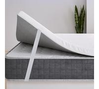 Surmatelas 135 x 200 cm, Noyau 100% viscoélastique Carbone Actif Premium, déhoussable, Fermeture éclair cachée et Lavable. Surmatelas fabriqué en Espagne