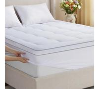 Surmatelas 140x190 cm, sur-Matelas en Microfibre 1000 g/m² 2 Personne | Confort moelleux, Grand Bonnet jusqu’à 40 cm, Hypoallergénique, Respirant et Lavable en Machine