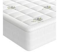 Surmatelas 140x200x3.5cm Fibre Bambou Respirant Rafraîchissant 2 Pers