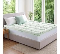 Surmatelas 150x200cm Protège Matelas en Viscose de Bambou 1000g/m² Doux | Sur Matelas 2 Personnes, Ultra-Doux, Grand Bonnet jusqu’à 40 cm, Hypoallergénique, Respirant et Lavable en Machine
