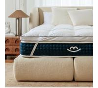 Surmatelas 160x200 cm | Épaisseur 5cm | Fibre Polyester Hypoallergénique | Housse 100% Coton Lavable | Confort Moelleux | surmatelas Enfants et Adultes pour Un Sommeil réparateur | MORPHEA france