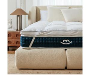 Surmatelas 160x200 cm | Épaisseur 5cm | Fibre Polyester Hypoallergénique | Housse 100% Coton Lavable | Confort Moelleux | surmatelas Enfants et Adultes pour Un Sommeil réparateur | MORPHEA france