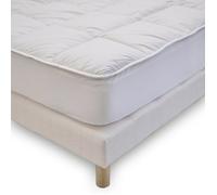 BLEU CALIN Surmatelas 160x200 cm Sensation Duvet Doux - Confort Moelleux - Enveloppe 100% Coton