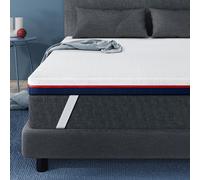 Surmatelas 180x200 cm INRE, 10cm, Mémoire forme HD, Housse lavable hypoallerg