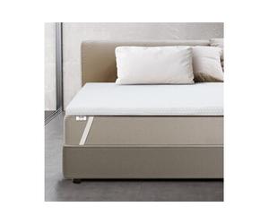 Surmatelas 190 x 200 en mousse à mémoire de forme | Hauteur 6 cm | Housse respirante et amovible | Antibactérien et antifongique