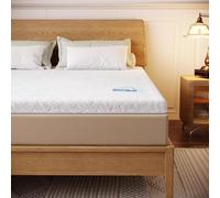 Surmatelas 90x190x6cm Mémoire Gel Housse Lavable Hypoallergénique 1 Pers