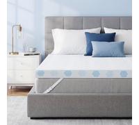Surmatelas 90x200 Mousse mémoire Forme Gel 7cm Respirant | Sur Matelas en mousse haute densité, housse lavable, sangles, adapté lit ressort, camping, canapé-lit, lits simple & double