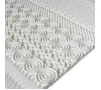 Surmatelas à Mémoire de Forme 140 x 190 cm - 4 cm d'épaisseur, 10 zones de confort
