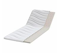 Surmatelas Blanc 80 x 200 cm Tissu tricoté | Rembourrage en mousse de latex, respirant, résistant aux acariens, entretien facile, pour chambre à coucher