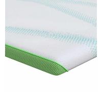 Surmatelas Blanc et Vert 90 x 190 cm Tissu Jacquard | Mousse polyester, tissu jacquard texturé, style moderne, entretien à l'éponge humide, usage intérieur, lits simples