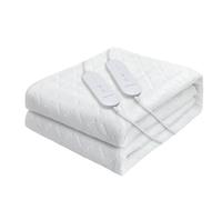 Surmatelas Chauffant 2 Places 130W 160x140 cm 4 Température 2 Télécommande Arrêt Automatique Protection Contre la Surchauffe