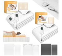 Surmatelas chauffant blanc - KESSER - 160 x 140 cm - 3 niveaux de température - Arrêt automatique 180 min