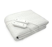 Surmatelas chauffant électrique pour lit simple 60 W avec 3 niveaux de température et arrêt automatique. Dimensions : 150 x 80 cm.