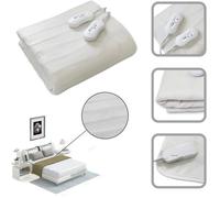 Surmatelas Chauffant - TODECO - Double 160x140 cm - 2x60W - Commande à distance - Blanc